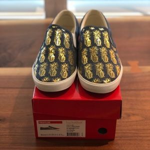 Bucketfeet Pineappleade Low Top Slip On Blue/Gold